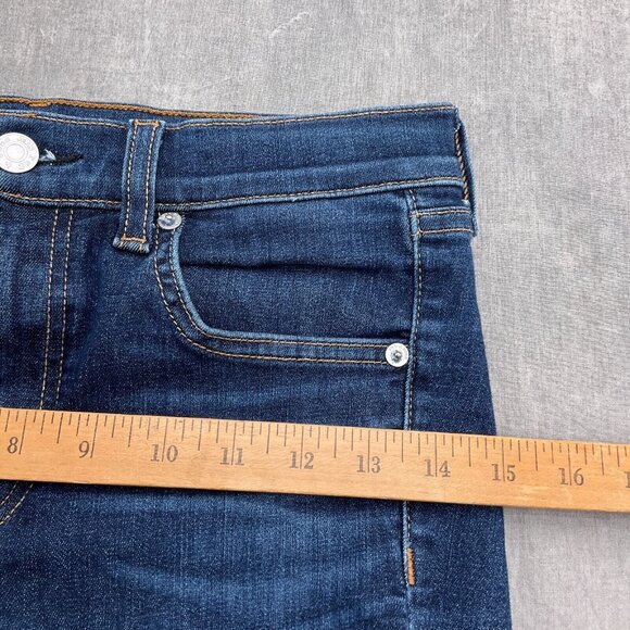 Rag & Bone Jeans Women 27 Blue Fringe Skinny Denim Boho Stretch USA VTG - Picture 7 of 13